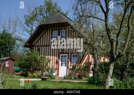 Chambre à Beuvron en Auge Normandie France Banque D'Images