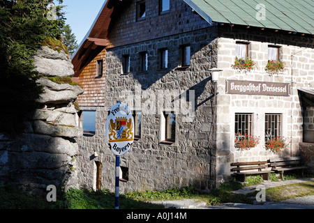 Guesthouse Dreisessel montagne à Dreisesselberg dans forêt de Bavière, Thuringe, Allemagne Banque D'Images