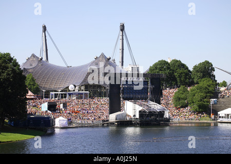 Theatron, parc olympique, Munich, Allemagne Banque D'Images