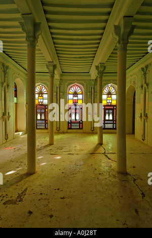 Al-Kaff Palace Isch Schaa, ville sainte de Tarim, Wadi Hadramaout, au Yémen Banque D'Images