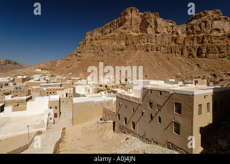 La tombe du prophète Hud, site de pèlerinage de Gabr Hud, Qabr Hud, Wadi Hadramaout, au Yémen Banque D'Images