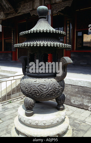 Brûleur d'encens Forbidden City Beijing Chine Banque D'Images