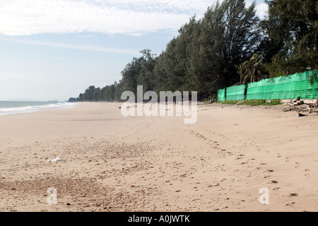 Plage déserte avec refuser dans Koh Lanta Yai Ko Lanta Yai cette île dans le sud de la Thaïlande a été touché par le tsunami en 2004 Banque D'Images