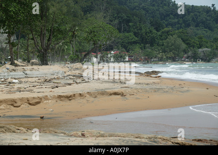 Plages endommagées à Khao Lak Thaïlande du Sud Cette zone a été touchée par le tsunami en 2004 Banque D'Images