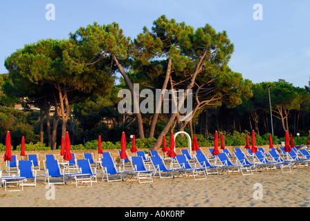 Établissement de bord de plage toscane italie puntala Banque D'Images