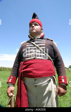 Ohio Perrysburg,site historique de fort Meigs,Muster on the Maumee,costume,régalia,soldat,reconstitution historique,guide,costume,vêtements d'époque,doc Banque D'Images