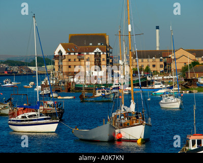 Shoreham Port, rivière Adur Banque D'Images