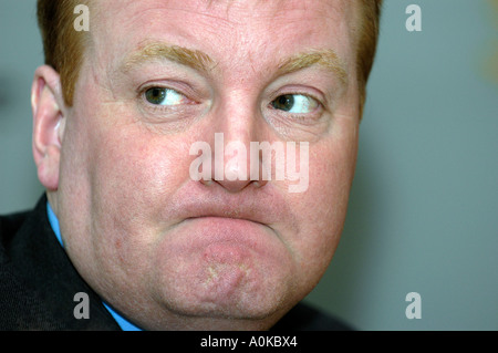 Ex leader libéral démocrate Charles Kennedy qui a démissionné après avoir avoué à un problème d'alcool. Banque D'Images