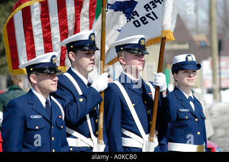 United States Air Force sur la garde d'honneur des Marches en parade Banque D'Images