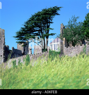 Maison à Laugharne Castle. Dylan Thomas ici a écrit des histoires dans 'Portrait d'un artiste comme un jeune chien' Carmarthenshire Wales Banque D'Images