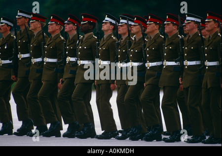 Richard Stokes, le premier noir guardsman dans l'armée britannique, à l'occasion de son décès de parade de Pirbright, Montreal 1988 Banque D'Images