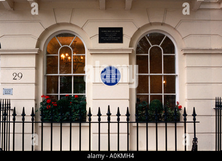 Maison géorgienne à Fitzroy Square London UK ancienne maison de Virginia Woolf Banque D'Images