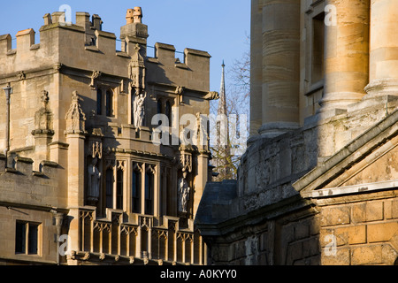 Façade de Brasenose College, Oxford Radcliffe Square Banque D'Images