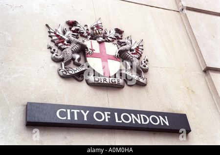 Ville de Londres et d'armoiries Banque D'Images