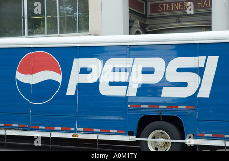 Camion Pepsi dans Boston Massachusetts Banque D'Images