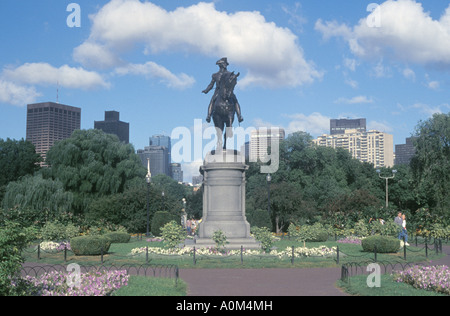 Statue de George Washington dans le Jardin Public de Boston Massachusetts