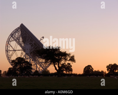 Le radiotélescope de Jodrell Bank en Angleterre Banque D'Images