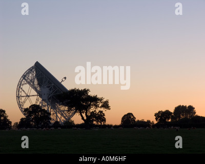 Le radiotélescope de Jodrell Bank en Angleterre Banque D'Images