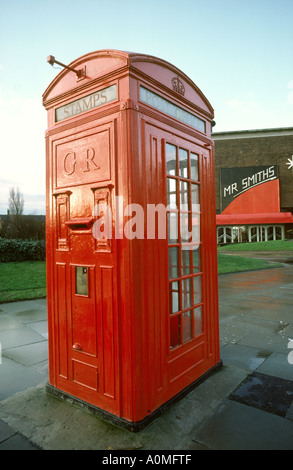 Cheshire K4 Téléphone fort rares Warrington phone box Banque D'Images