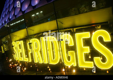 Un signe de Selfridges, Birmingham Banque D'Images