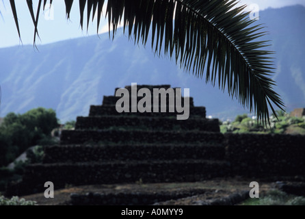 Le Parc Ethnographique Güimar pyramides en Tenerife Espagne Banque D'Images