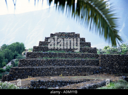 Le Parc Ethnographique Güimar pyramides en Tenerife Espagne Banque D'Images
