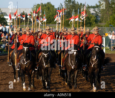 Gendarmerie royale du Canada au cours Carrousel sunset show Banque D'Images