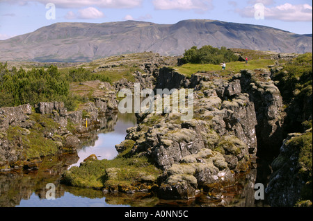 Le Parc National de Thingvellir Islande Banque D'Images