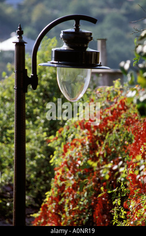 Dans Streetlight historique ville Banska Stiavnica, Slovaquie Banque D'Images