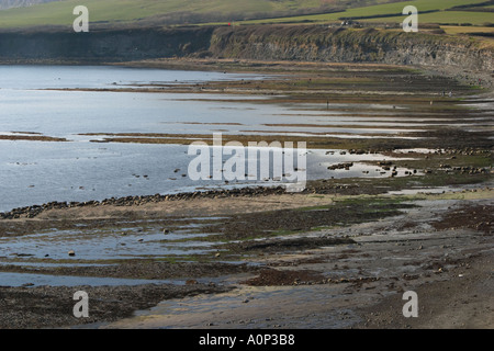 Vue de la falaise de la baie de Kimmeridge Banque D'Images