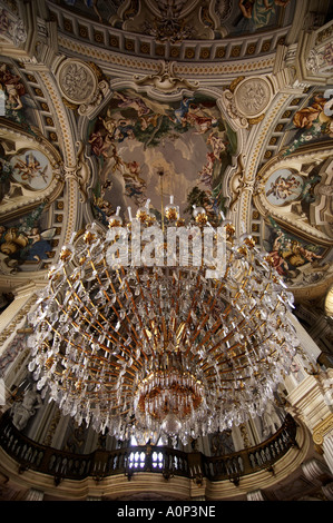 Turin le hall central ou de la centrale de salone Palazzina di Caccia di Stupinigi ancien pavillon de chasse de Savoie Banque D'Images