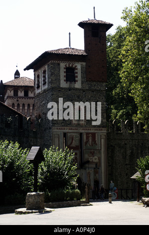 Le Turin Borgo dans le parc Valentino medioevale Banque D'Images