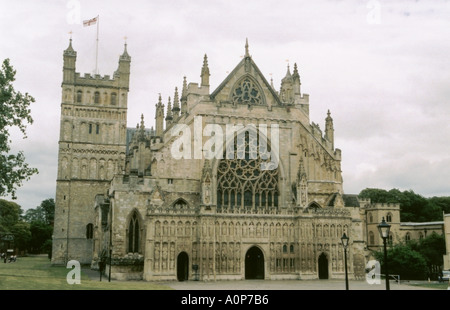 Cathédrale d'Exeter Devon entrée porte principale du sud-ouest de l'Angleterre Angleterre Europe Banque D'Images