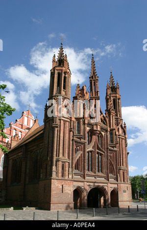 Église St Annes à Vilnius Lituanie Banque D'Images