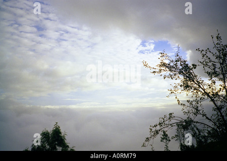 Éléments pacifiques surréaliste wind cloud voyage lointain soleil ciel profond Udhagamandalam Ootacamund Ooty Tamil Nadu Inde Asie du Sud Banque D'Images