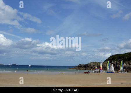 La plage de Saint Lunaire Banque D'Images