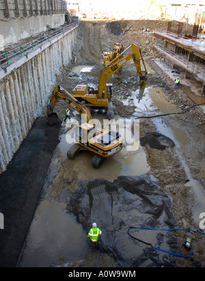 Fouille sur le site de construction uk Banque D'Images