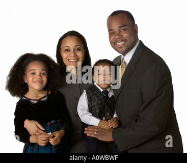 African American Family portrait Banque D'Images