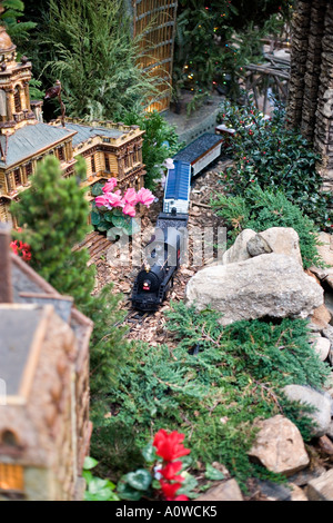 NY Botanical Gardens tous Noël annuel Banque D'Images