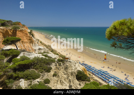 Le Portugal l'Algarve, Praia da Falésia près de Albufeira, à partir de l'hôtel Sheraton Banque D'Images