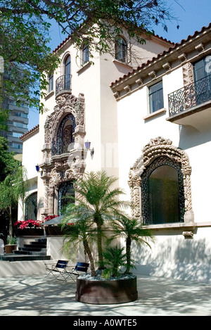 Déco orné édifice gothique de la ville de Mexico Banque D'Images