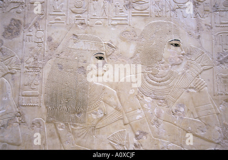 L'allégement de la paroi, Tombe de Ramosé, Luxor, Egypte Banque D'Images