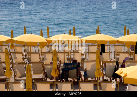 Plage Alassio Ligury Italie Banque D'Images