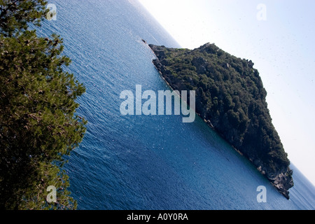 L'île de Bergeggi Spotorno Ligury Italie Banque D'Images