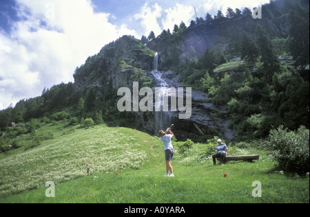 Club de Golf Gressoney Saint Jean Valle d aosta Italie Banque D'Images