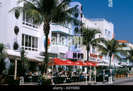 Miami Hôtels Art Déco de South Beach Floride USA Banque D'Images