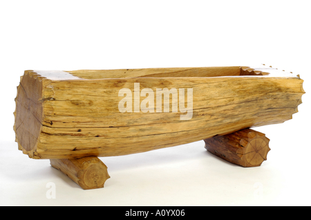 Fleur en bois, la sculpture sur bois et de l'EFP Banque D'Images