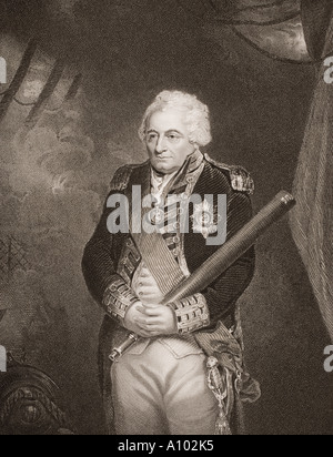 John Jervis, 1 Comte de St Vincent, 1735 - 1823. Amiral de la Marine royale britannique. Banque D'Images