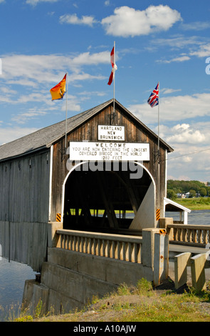 Pont couvert de Hartland Banque D'Images