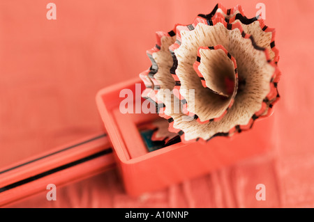 Close-up d'un crayon d'être aiguisé Banque D'Images